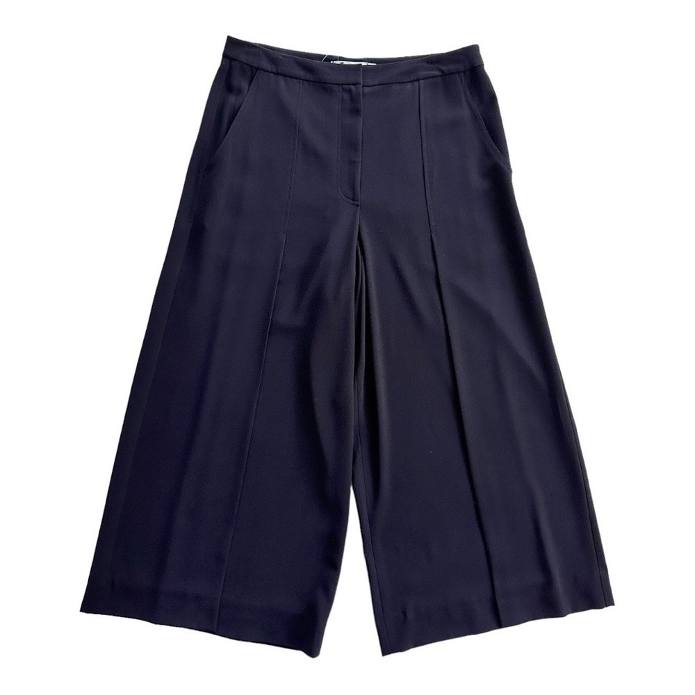 T by Alexander Wang Crepe Wide Leg Pants in Black 10